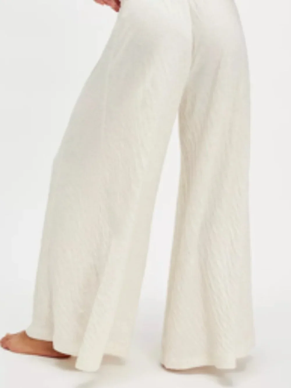 NWT Free People Wait A Minute Wide-Leg Lounge Pants Oatmeal Heather